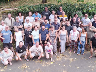 Photo de groupe prise d'en haut